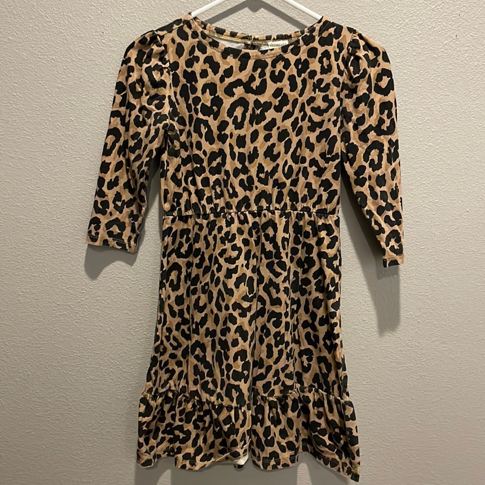 Crewcuts girls a-line leopard print dress